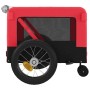Remolque de bicicleta mascotas hierro tela Oxford rojo negro