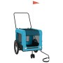 Remolque de bicicleta mascotas hierro tela Oxford azul negro