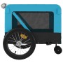 Remolque de bicicleta mascotas hierro tela Oxford azul negro