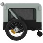 Remolque de bicicleta mascotas hierro tela Oxford gris negro