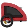 Remolque de bicicleta mascotas hierro tela Oxford rojo