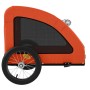Remolque de bicicleta mascotas hierro tela Oxford naranja