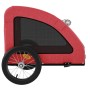 Remolque de bicicleta mascotas hierro tela Oxford rojo