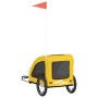 Remolque de bicicleta mascotas hierro tela Oxford amarillo