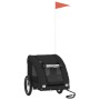 Remolque de bicicleta mascotas hierro tela Oxford negro