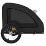 Remolque de bicicleta mascotas hierro tela Oxford negro