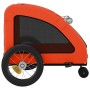 Remolque de bicicleta mascotas hierro tela Oxford naranja gris