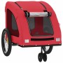 Remolque de bicicleta mascotas hierro tela Oxford rojo