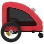 Remolque de bicicleta mascotas hierro tela Oxford rojo