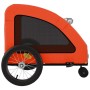 Remolque de bicicleta mascotas hierro tela Oxford naranja