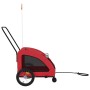 Remolque de bicicleta mascotas hierro tela Oxford rojo