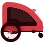 Remolque de bicicleta mascotas hierro tela Oxford rojo