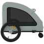 Remolque de bicicleta mascotas hierro tela Oxford gris