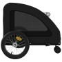 Remolque de bicicleta mascotas hierro tela Oxford negro