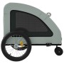 Remolque de bicicleta mascotas hierro tela Oxford gris