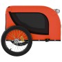 Remolque de bicicleta mascotas hierro tela Oxford naranja negro