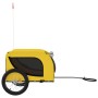 Remolque bicicleta mascotas hierro tela Oxford amarillo negro