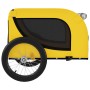 Remolque bicicleta mascotas hierro tela Oxford amarillo negro