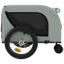 Remolque de bicicleta mascotas hierro tela Oxford gris negro