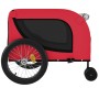 Remolque de bicicleta mascotas hierro tela Oxford rojo negro