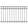 Panel de valla de acero 1,7x0,8 m negro