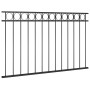 Panel de valla de acero 1,7x0,8 m negro