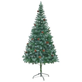 Árbol de Navidad artificial con piñas 210 cm