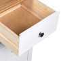 Aparador de madera maciza pino estilo Panamá blanco 46x40x89 cm