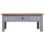Mesa de centro madera de pino estilo Panamá gris 100x60x43,5 cm