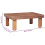 Mesa de centro madera maciza de caoba 60x45x23 cm