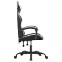 Silla gaming cuero sintético negro y blanco