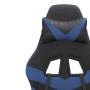 Silla gaming cuero sintético negro y azul