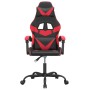 Silla gaming cuero sintético negro y rojo