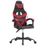 Silla gaming cuero sintético negro y rojo
