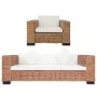 Set of 2-piece natural rattan sofas with cushions by vidaXL, Sofas - Ref: Foro24-278625, Price: 1,00 €, Discount: %