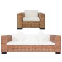 Sofaset mit Kissen 2 Stück aus natürlichem Rattan von vidaXL, Sofas - Ref: Foro24-278625, Preis: 1,00 €, Rabatt: %