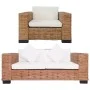 Natural rattan sofa set with cushions 2 pieces by vidaXL, Sofas - Ref: Foro24-278622, Price: 886,05 €, Discount: %