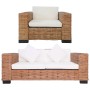 Sofagarnitur aus natürlichem Rattan mit Kissen, 2-teilig von vidaXL, Sofas - Ref: Foro24-278622, Preis: 1,00 €, Rabatt: %