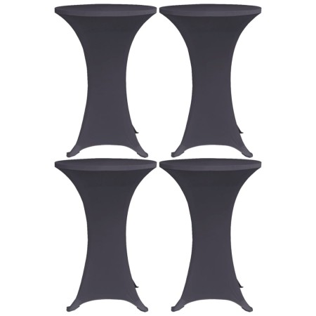 Funda elástica para mesa 4 unidades 60 cm gris antracita de vidaXL, Fundas - Ref: Foro24-279084, Precio: 43,67 €, Descuento: %