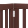 Puerta de perros plegable 15 paneles madera álamo marrón 750 cm