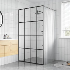 Mampara de ducha de vidrio templado transparente 80x195 cm
