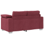 Juego de Sofá con cojín 3 pcs Rojo vino 219 x 77 x 82 cm tela