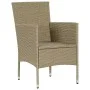 Beige 3-piece garden dining set by vidaXL, Garden sets - Ref: Foro24-3072459, Price: 198,51 €, Discount: %