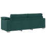 Juego de Sofá 2 pcs Verde oscuro 219 x 77 x 82 cm tela
