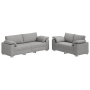 Juego de Sofá 2 pcs Gris nube 219 x 77 x 82 cm tela