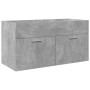 Set muebles de baño 2 piezas madera contrachapada gris hormigón