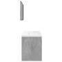 Set muebles de baño 2 piezas madera contrachapada gris hormigón