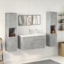 Set muebles de baño 5 piezas madera ingeniería gris hormigón