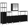 Juego de muebles de baño 5 pcs Negro 76.5 x 35 x 95 cm