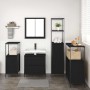 Juego de muebles de baño 5 pcs Negro 76.5 x 35 x 95 cm